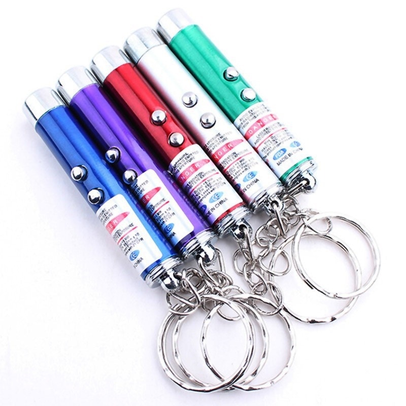 Móc khóa đèn pin soi tiền và Lazer 3  chức năng